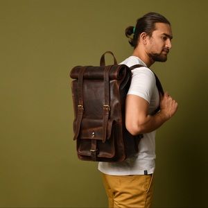 Leather back pack( custom made)